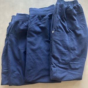 Navy Blue Figs scrub pants size small
